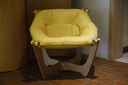 IMG Comfort设计原装进口真皮实木单人沙发椅躺椅休闲椅宠椅 卢娜椅 含羞草黄 实拍图