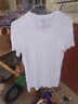 七匹狼 纯棉T恤衫男夏季打底衣短t全棉短袖透气汗衫宽松老头衫内搭小白t V.领1件装(白色)打底/外穿/居家 M （身高160-170/85-110斤） 实拍图