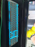 灵蛇（LINGSHE)发光皮质鼠标垫 USB扩展坞发光超大桌垫防滑加厚800*400*1.8MM P29 皮质HUB垫 宝蓝+黄 实拍图