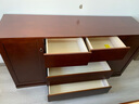 松园洛曼森 五斗柜 实木简约现代抽屉衣物收纳柜卧室带门储物柜五斗橱电视柜 五斗二门板栗色160*43*85cm 实拍图