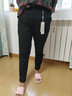 PHJ九分休闲裤女夏季新款通勤百搭烟管西装裤高腰显瘦小脚铅笔哈伦裤 黑色（九分） L 实拍图