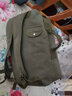 布简单双肩包男士背包帆布包大容量水桶包户外旅行包运动多功能男包 军色色小号 实拍图