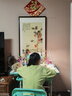 玩易 张大千柿柿如意走廊过道新中式玄关装饰画竖版山水壁画客厅挂画 事事如意 63*123cm（卡纸精裱，胡桃色框） 实拍图