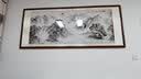佳得雅新中式客厅装饰画沙发背景墙壁画字画山水画靠山图办公室风景挂画 八方来财A5 75*210cm宣纸锦绫+有机玻璃+胡桃色实木框（热卖款） 实拍图