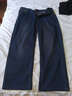 BILLION阔腿牛仔裤男宽松直筒夏秋季薄款中腰速干时尚轻商务休闲裤子155 深蓝(81内长) 33 (2.56尺) 实拍图