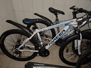 永久（FOREVER）山地车自行车成人男女青少年学生铝合金单车上班代步公路越野赛车 【钢架】顶配版-白蓝辐条轮 26寸21速【升级款155-185cm】 实拍图