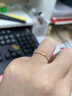 AJIDOU阿吉豆戒指生日礼物女 通勤日常百搭闪耀仿水晶戒指送女友 送老婆 金色 圈号7 实拍图