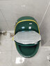 创意家用灰色鸡蛋型马桶彩色虹吸式大冲力坐便器现代轻奢陶瓷座厕 新款旗袍蛋形马桶-绿色轻奢金 305/300mm 实拍图