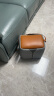 芝华仕（CHEERS）家用换鞋凳现代简约真皮小凳子芝华士头层牛皮圆凳 XJ008 橙灰色储物款（方凳）-15天发 31cm 实拍图