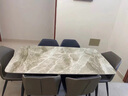 百裕达意式极简餐桌椅组合现代简约轻奢岩板餐桌小户型家用长方形西餐桌 亮面雪山白岩板 长120*宽70CM 单桌 实拍图
