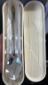 美厨（maxcook）316L不锈钢筷子勺子餐具套装 便携式筷勺三件套 北欧绿MCK5138 晒单实拍图