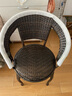 游复吟藤椅单人椅靠背椅单人藤椅家用优质PE藤条椅子户外餐椅阳台休闲 双管3号软包座面 黑咖啡色1把 实拍图