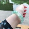 缅甸冰种飘花老坑翡翠手镯正圈晴水玻璃种宽条正圈玉镯子处理手饰 54mm 晒单实拍图