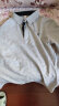 南极人长袖T恤男春秋款翻领纯色男士衣服男装春装体恤打底衫 T102灰色常规 170/L 实拍图