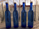琉阳红酒瓶空瓶高档自酿葡萄酒玻璃瓶装饰瓶带盖标签胶冒 蓝色 750ml 实拍图