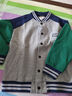 左西男童棒球服外套秋装2025新款儿童春秋款夹克韩版上衣潮 灰色 140 实拍图