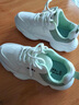 回力（Warrior）官方运动鞋女鞋秋冬皮面跑步鞋老爹鞋轻便小白鞋子女白绿皮面35 实拍图