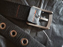 艾罗帝朗针扣帆布腰带男士皮带学生青年韩版裤带休闲商务布带军训 实拍图