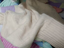 韩芯漫慵懒风麻花高领毛衣女冬款学生韩版宽松针织打底衫秋冬新款内搭网红少女高中初中学生女生毛线上衣 米白色 L 实拍图