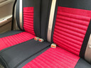 老垫家 新款亚麻汽车坐垫四季通用养生座垫全包围汽车座套 亚麻养生-黑红色-标准版 全车五座-下单留言车型 实拍图
