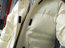 卡帕（Kappa）学院风羽绒服男款冬季保暖情侣连帽加厚面包服外套女款K0CZ2YY87D 羊脂白-0111 M 实拍图