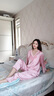 bebedog睡衣女 春夏季薄款可爱性感蕾丝女士家居服长袖冰丝两件休闲套装 21861粉紫 M 【150-158CM，80-100斤】 实拍图