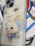 虎克船长 适用苹果14手机壳iPhone14ProMax保护套苹果14pro玻璃后壳可爱超薄防摔镜头全包高级感男女款网红 苹果14【远峰蓝-夹克背包兔】贈钢化膜 实拍图