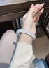 CHOMEL KINSEY玉手镯正圈晴水高冰青白玉玉镯宽版少女玉镯子女友七夕情人节礼物 白玉56-57mm 实拍图