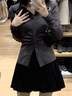凤蝶儿连衣裙子春季女装穿搭女套装2025年新款韩版甜辣纯欲风女神范辣妹 8635上衣+黑色裙子（没链子） M 实拍图