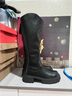 大东高筒骑士靴女2025年秋冬新款时尚百搭显瘦潮流粗跟长筒靴0703 黑色(绒里） 35 实拍图
