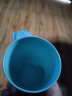 茶花塑料糖果色漱口杯创意斜柄圆润刷牙杯纯色加厚刷牙杯 蓝色1个 实拍图