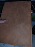 三木a4笔记本子超大加厚高档商务黑皮大号皮面记事本软硬超厚工作会议记录皮质本子大学生简约日记本 A4-360页/本-棕色 实拍图
