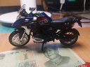 美驰图1:18 摩托车 模型 机车川崎h2r模型 玩具 仿真 跑车男生礼物 2017款宝马R1200 GS蓝白 实拍图