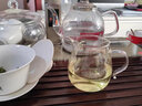 76茶业台湾玻璃公道杯带茶漏茶滤过滤网分茶器茶隔漏斗茶具配件滤茶器 茶色手把【400ml/三件套】 实拍图