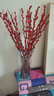 开时果 银柳鲜枝干花年宵花卉 红色真花福桶银柳水培植物室内装饰鲜花 【60cm】银柳40枝（喜庆红） 实拍图