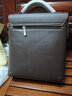 七匹狼真皮男包单肩包男斜挎包公文包商务休闲男士包牛皮背包潮 咖色竖手提(宽25高29) 实拍图