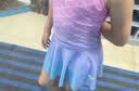 美津浓（MIZUNO）儿童泳衣女孩可爱人鱼公主裙摆防晒中大童连体温泉泳装A3402紫130 实拍图