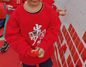 真维斯男童加绒卫衣拜年服儿童新年衣服冬季红色本命年青少年马年童装 红 中国少年马 130 实拍图