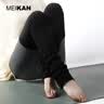美看（MEIKAN）瑜伽袜套冬季保暖过膝长筒袜女 加长堆堆袜护腿护膝袜 黑色 1双 实拍图
