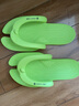 洁丽雅折叠人字拖女士便携家用室外旅行防滑防臭居家情侣软底拖鞋女夏季 绿色 39 -42(标准码) 实拍图
