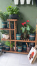 华观家居（Home Giving Furniture）可移动手推花架实木多层落地式花盆架子木质盆景阳台客厅室内多肉 经典款碳色中号带轮 实拍图