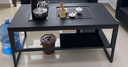 穗驰家具简约现代功夫茶几天然火烧石一体泡茶桌带电磁炉茶具办公茶台茶桌 1米G款火烧石+全自动茶炉+抽屉 实拍图