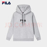 FILA 斐乐官方情侣款连帽卫衣秋季新款纯棉宽松针织长袖上衣加绒 云雾花灰-MG M 实拍图
