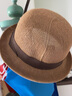云见森知优雅有型卷边小礼帽女夏天淑女遮阳帽子韩版潮草编渔夫帽出游草帽 卡其-卷边小礼帽 实拍图
