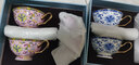 LICHEN 景德镇陶瓷咖啡杯碟子珐琅彩杯子 青花白底款两杯两碟彩盒装 200ml 实拍图