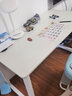 京楷 电脑桌台式家用学习桌笔记本钢木桌写字书桌现代简易简约长条桌子 白木纹白架单桌（120*60*73） 实拍图