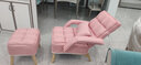 歪歪乐休闲阳台懒人沙发卧室可躺创意小沙发椅子可拆洗折 升级板粉色 单人沙发加脚凳 实拍图