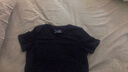MUJI MUJI 女式 印度棉天竺编织 V领短袖T恤 BBA02A0S 黑色 L 实拍图