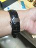 维途真皮手表带男小牛皮蝴蝶扣表链女配件适用于天梭浪琴卡西欧dw天王 黑色黑线-银色自动蝴蝶扣 21MM 实拍图
