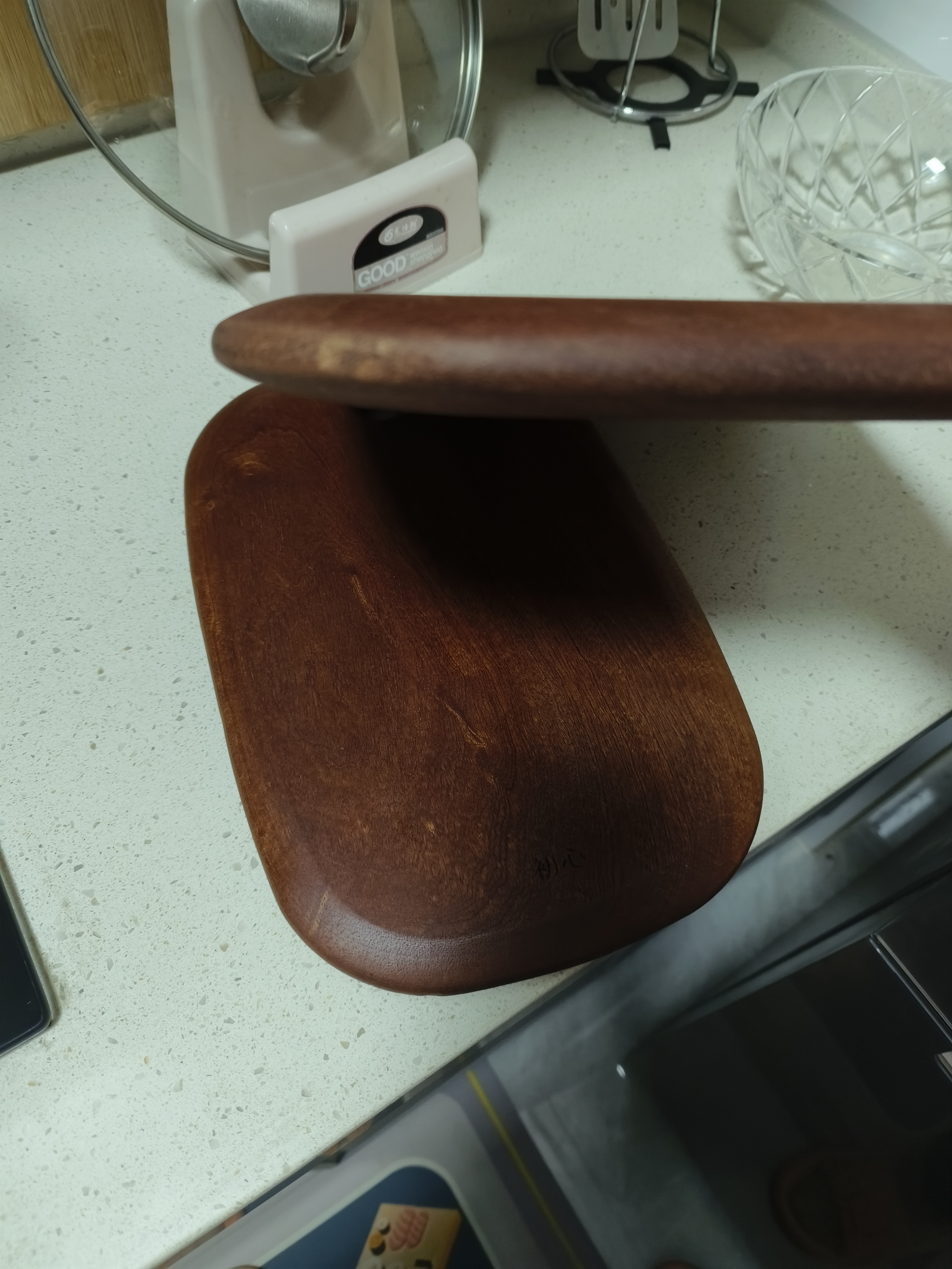 初心乌檀木整木菜板砧板实木抗菌防霉案板切菜板家用食品级水果砧板 菜板套装(大号+小号) 实拍图